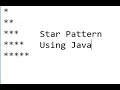 13 Star Pattern Using nested for loop in Java