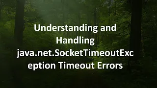 Understanding and Handling java net SocketTimeoutException Timeout Errors