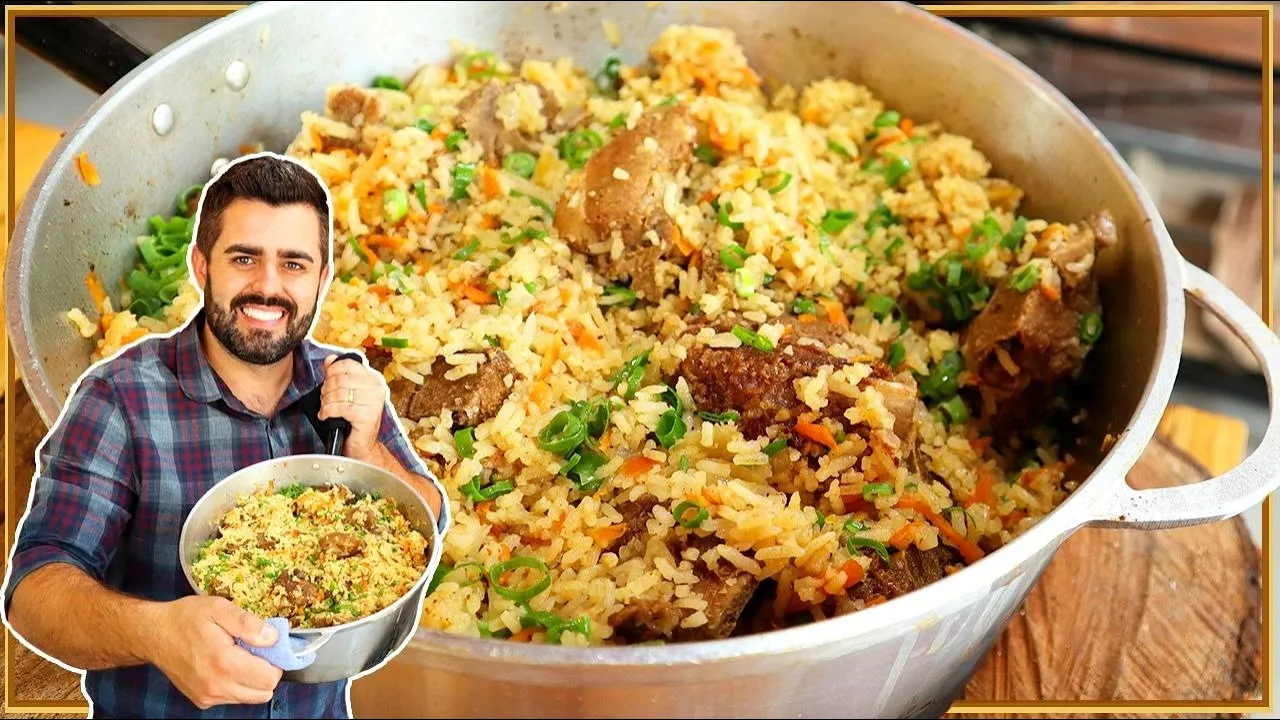 ARROZ COM BANANA DA TERRA E BACON♡♡♡♥