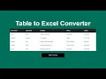 Export HTML Table to Excel using JavaScript
