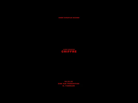 CHIFFRE I A Short Film For My Final Project I