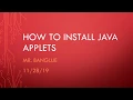 Java Applet Tutorial