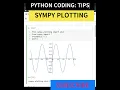 PYTHON PLOTTING SYMPY MATPLOTLIB SCATTER PLOT SYMBOLIC PYTHON