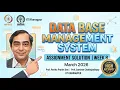 NPTEL Data Base Management System DBMS Week 8 High Accuracy Assignment Solution Mar 2026