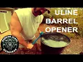 How you should safely cut the top off a 55 gallon steel drum with Uline Barrel Opener