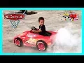 Disney Cars 3 Lightning McQueen Battery Powered Power Wheels Ride on Car Kids Unboxing Test Drive