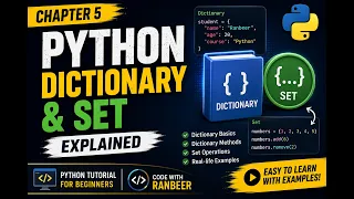 Python Dictionary Set Explained Python Tutorial for Beginners Chapter 5
