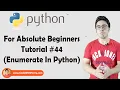 Enumerate Function Python Tutorials For Absolute Beginners In Hindi