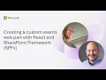 Creating a custom events web part with React and SharePoint Framework SPFx