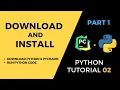 Tutorial Download Install Python and ways to run Python code