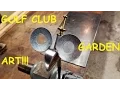 Scrap Metal Garden Art using Golf Clubs and recycled materials