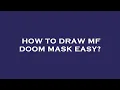 How to draw mf doom mask easy