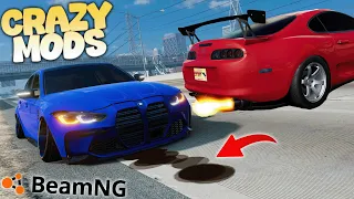 I FOUND THE COOLEST BEAMNG MODS FLUIDS BACKFIRE MORE