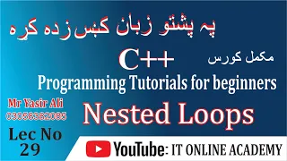 29 Nested Loops in C With Programs for baginners in pashto IT ONLINE ACADEMY
