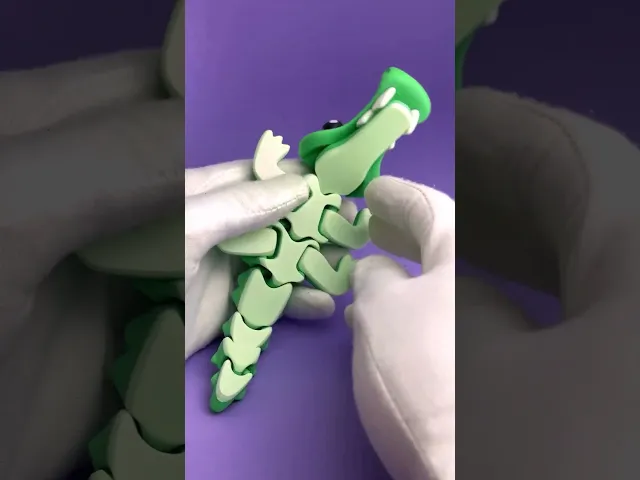 Blob Crocodile - Articulated Flexi Fidget Toy video thumbnail