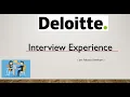 Deloitte Interview experience for java