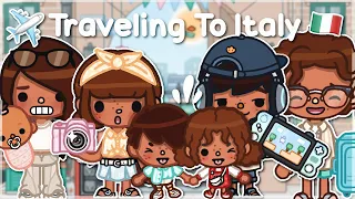 Big Family Travels To ITALY 🇮🇹 ✈️ || *with voice* 🔊 || Toca Boca Roleplay 