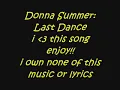 Last Dance by Donna Summer w/Lyrics