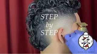 Curly Burst Fade Haircut Barber Tutorial