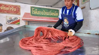 Amazing Sweet Pink Cutton Candy in Ayutthaya - Thai Street Food 