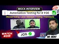 Automation Testing Mock Interview For 0-8YOE Manual Testing Java Selenium TestNG Frameworks