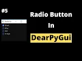 Radio Button in DearPyGui DearPyGui Tutorial For Beginners