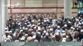  تأث  ر الشيخ  علي الحذيفي وهو يتلو آية   لقد جاءكم رسول دندنها