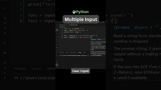 User Input in Python Multiple User Inputs Made Easy