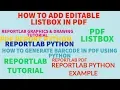 REPORTLAB REPORTLAB PYTHON TUTORIAL How To Add Listbox In Pdf File Using Python PART 47