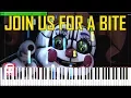 Join Us For A Bite FNaF Sister Location Song by JT Music Piano Tutorial