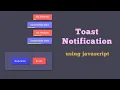 toast notification using javascript