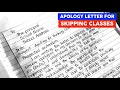 Apology letter to principal for skipping school Apology Letter for Bunking Class