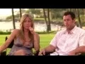 Jennifer Aniston with braless cleavage pokies on BTS of Just Go With It Edit
