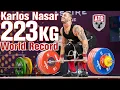 Download Lagu Karlos Nasar 223kg Clean \u0026 Jerk World Record Warm Up (Before Paris 2024 Olympics)