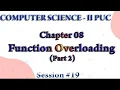 II PU Session - Function Overloading Part 2