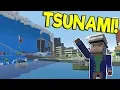 MASSIVE TSUNAMI CRASHES THROUGH CITY - Tiny Town VR Gameplay