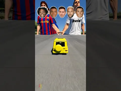 Ronaldo VS Messi VS Neymar VS iShowSpeed | Ronaldo x Messi Character 😱 #beamngdrive #shorts