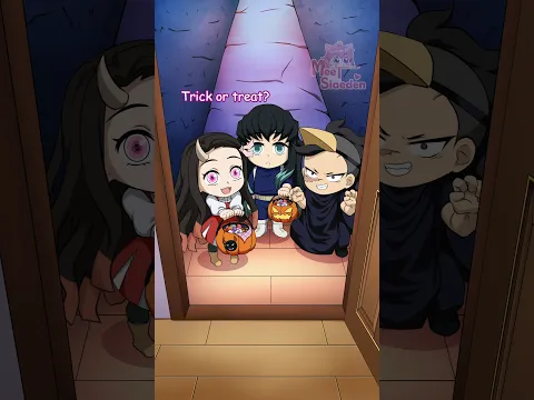 Trick or Treat 🎃 Nezuko x Muichiro x Genya😈 #DemonSlayer #Halloween