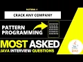 Top Java Pattern Interview Questions Top Core Java Interview Questions Part-1 Most Asked