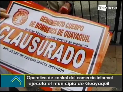 Operativo de control del comercio informal ejecuta el municipio de Guayaquil
