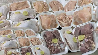 قبل ما تفرزي الفراخ لشهر رمضان شوفي الفيديو ده الأول الطريقة الصح للتنضيف والتفريز 