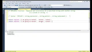 How to use REPLACE function in MS SQL Server STRING SUBSTRING REPLACE
