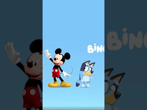 ¡BLUEY le presenta su familia a MICKEY! 🎶