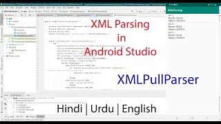 XML with Example XML parsing in android in Hindi Urdu XML Tutorial in Hindi XMLPullParser