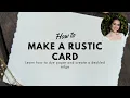 How to make a rustic deckled edge card for wedding invitations or thank you card