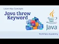 Java throw Keyword Explained in Hindi throw Keyword in Java with Examples Java Exceptions