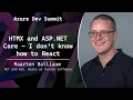 HTMX and ASP NET Core - I don t know how to React