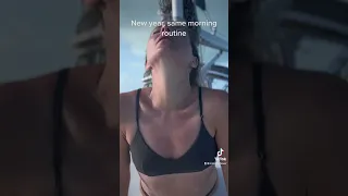 Starting the year off right with our morning routine living full time on our ⛵️#2023 #yoga #bahamas