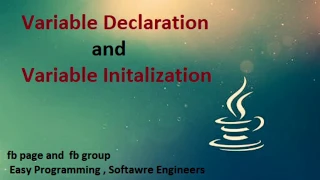 variable declaration and initialization in java in urdu hindi tutorial LEC 3 by Rizwan Zafar