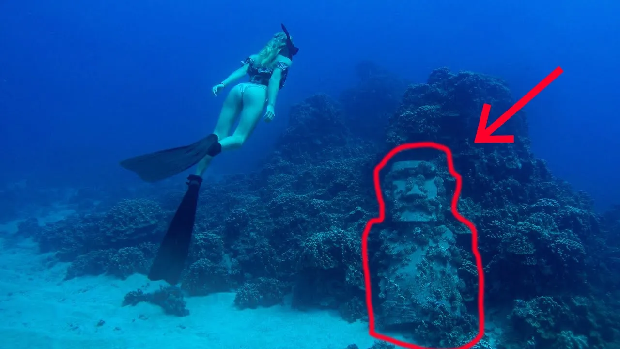 Look what we FOUND 80 FEET underwater on Easter Island! | Ep. 73